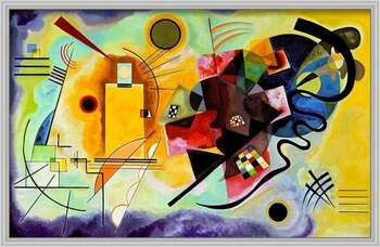 Művészeti nyomat Sárga, piros, kék