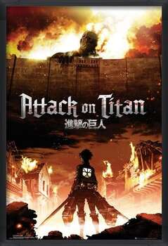Bekeretezett plakát Attack on Titan (Shingeki no kyojin) - Key Art